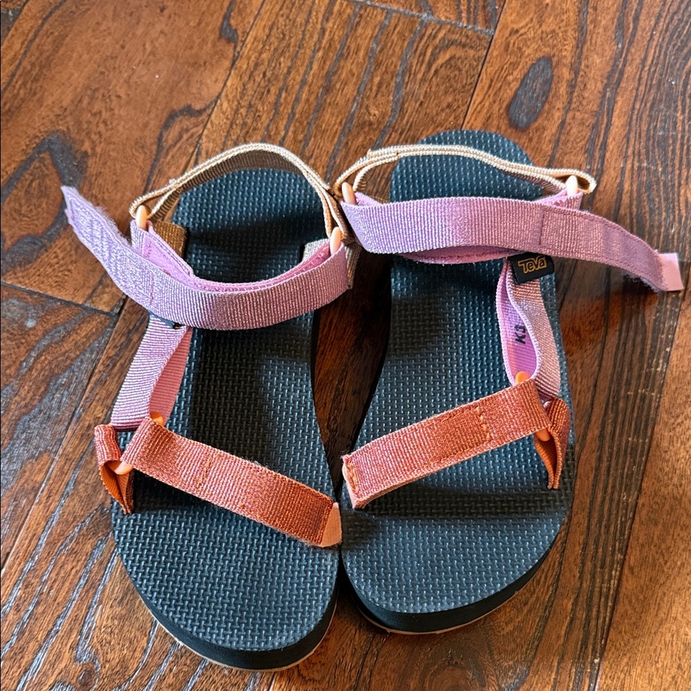 Teva Purple and Orange Strap Sandals